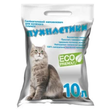Наполнитель для кошачьего туалета Пухнастики силикагелевый 10 л