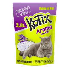 Наповнювач для котячого туалету Kotix Green Lavender силікагелевий з лаванди 3.8 л KN1298