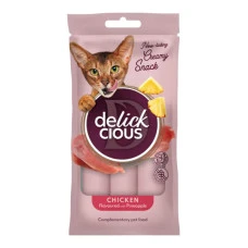 Жидкое лакомство для котов Delickcious с курицей и ананасом 60 г D6251102