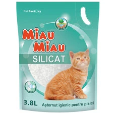 Наповнювач для котячого туалету Miau Miau силікогелевий 3.8 л 