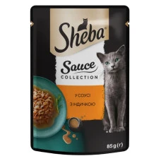 Влажный корм для котов Sheba индейка в соусе 85 г 461483