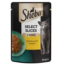 Вологий корм для котів Sheba з домашньою птицею у соусі 85 г 460571