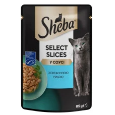 Вологий корм для котів Sheba з океанічною рибою у соусі 85 г 460561