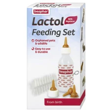 Бутылочка для кормления для щенков и котят Beaphar Lactol Feeding Set пластиковая с сосками и щеткой 35 мл BAR11246