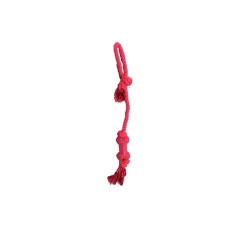 Игрушка для собак Croci Juice канат c ручкой и косточкой розовый 50 см C6198684