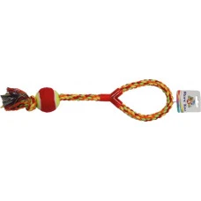 Игрушка для собак Croci канат-грейфер с ручкой и мячом 43 см C6098316