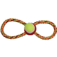 Игрушка для собак Croci канат-грейфер восьмерка с мячиком 28 см C6098319