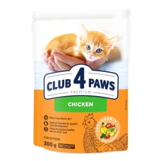 Сухой корм для котят Club 4 Paws с курицей 300 г B4611011