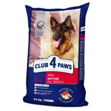 Сухий корм для активних собак Club 4 Paws з куркою 14 кг B4530301