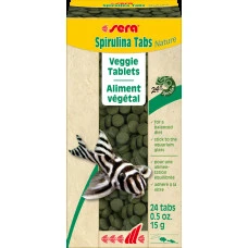 Корм для донных рыб Sera Spirulina Tabs со спирулиной 24 таблетки 00920