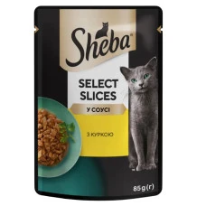 Вологий корм для котів Sheba з куркою у соусі 85 г 460585