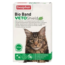 Противопаразитарный ошейник для котов Beaphar Bio Band зеленый 35 см 10664