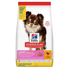 Сухий корм для малоактивних собак дрібних порід Hills Science Plan Light Adult Small & Mini Chicken з куркою 6 кг 604320
