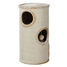 Когтеточка для котов PolyPet домик-башня бежевая 35x70 см КРД/01051-05