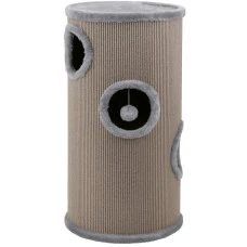Когтеточка для котов PolyPet домик-башня серая 40x100 см КРД/01052-04