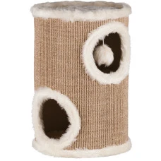 Когтеточка для котов PolyPet домик-башня бежевая 35x50 см КРД/01050-05