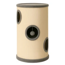Когтеточка для котов PolyPet домик-башня серая 35x70 см КРД/01051-04