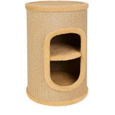 Кігтеточка для котів PolyPet двоповерхова бежева Ø35x70 см КРД/1056-05