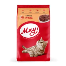 Сухой корм для котов Мяу с мясом 900 г B1260101