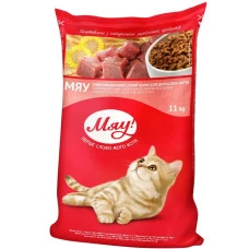 Сухой корм для котов Мяу с мясом, рисом и овощами 11 кг B1240602