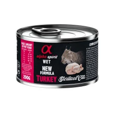 Влажный корм для стерилизованных котов Alpha Spirit Turkey Sterilized Cat с индейкой 200 г as311162