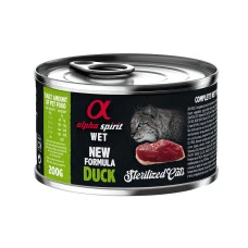 Влажный корм для стерилизованных котов Alpha Spirit Duck Sterilized Cat с уткой 200 г as311155