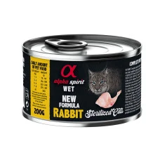 Влажный корм для стерилизованных котов Alpha Spirit Rabbit Sterilized Cat с кроликом 200 г as311315