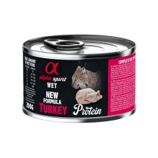 Влажный корм для котов Alpha Spirit Turkey Adult Cat с индейкой 200 г as311247