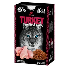 Лакомство для котов Alpha Spirit Turkey Natural Cat с индейкой 80 г ALPHG110000745